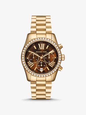 michael kors mk2283|lexington pavé gold tone watch.